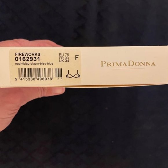 NWT New Prima Donna Fireworks Wire Bra in Midnight Blue Size 34F/34DDD - Picture 11 of 11